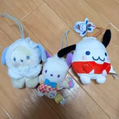ポチャッコ ぬいぐるみマスコット3点セット