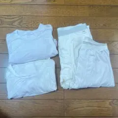 UNIQLO ヒートテック　上下セット　極暖　白　ベージュ　S 合計4点