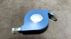 リトラクタブル青LANケーブル RJ45