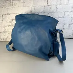 パトリックステファン ブルー レザー ショルダーバッグ - メルカリ