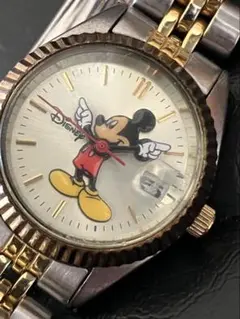 【Disney】90s-00s 金銀 コンビ スポーツウォッチ レディース