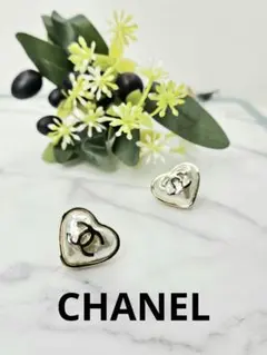 CHANEL シャネル ハート ピアス パール ココマーク '22年製