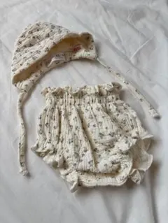 ZARA ベビー ボンネット　ブルマ　セット　小花柄　0-3ヶ月