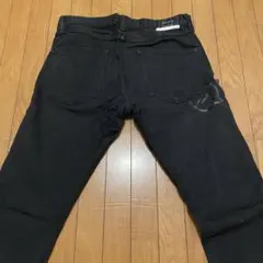 denim by vanquish fragment ブラック　デニム　ダメージ
