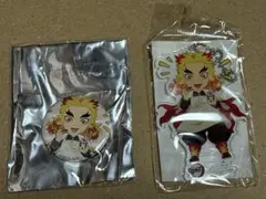鬼滅の刃　煉獄杏寿郎　円山ジェラート　缶バッジ＆アクキーセット