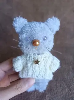 ハンドメイド ぬいぐるみ ねずみ 着せ替え 人形 作家 手作り