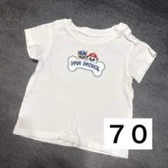 パウパトロール 半袖Tシャツ ホワイト 70cmのサムネイル