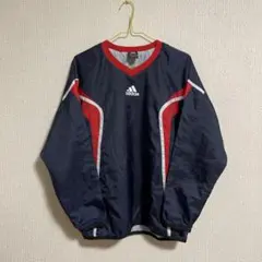 【adidas】ウィンドブレーカー　ピステ L ネイビー/レッド　アディダス