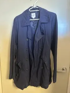 GAP ネイビー ダブルブレスト トレンチコート Sのサムネイル