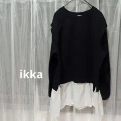 ikka　イッカ　異種素材ドッキング長袖カットソーのサムネイル