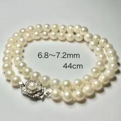 本真珠 パール ネックレス SILVER刻印 あこや 白 アコヤ 真珠