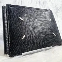 【美品】Maison Margiela マネークリップ 4ステッチ レザー 黒のサムネイル