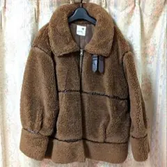 アースミュージック&エコロジー　フライトボアジャケット ブラウン