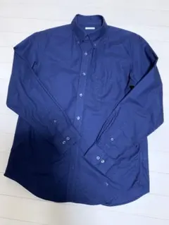 ネイビー ボタンダウンシャツ 長袖
