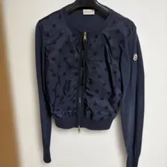美品☆MONCLER ジップアップ カーディガン ネイビーのサムネイル