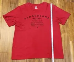 Timberland レッド ワイドシルエット 半袖Tシャツ サイズL