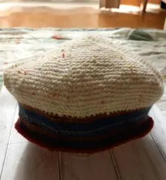 ツイード調ウールニットベレー帽