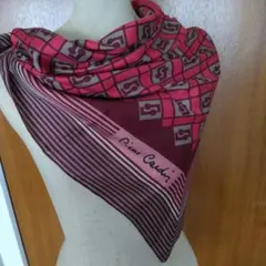 Pierre Cardin ピンクブラウン スカーフ　78✖2サイズ。
