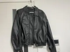 ブラックショートレザージャケット