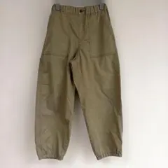 GU ワイドワークジョガーパンツ ベージュ 150cm カーゴパンツ