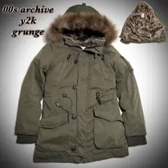 希少 y2k アーカイブ モッズコート ミリタリー N3B レオパード ライナー