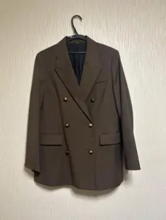 週末セール！MilaOwenミラオーウェン 金釦ダブルブレストロングブレザー