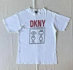 ポーカーズ着用風90s 00s DKNY洗濯表示調デカロゴプリントのサムネイル