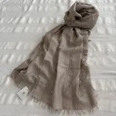 未使用　イギリス製　WAKO×BEGG カシミヤ&シルク　大判ストール　ワコウ