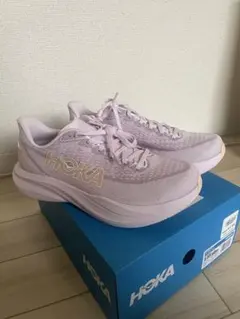 HOKA ライトパープルピンク Mach 7 ランニングシューズ