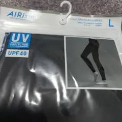 AIRism UVカットレギンス L ブラック２枚