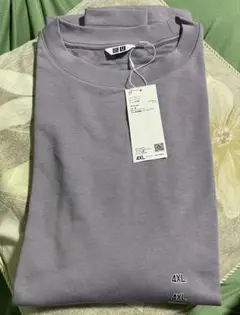 ユニセックスUNIQLOエアリズムコットンオーバーサイズTシャツ4XL パープル