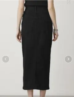 AZUL BY MOUSSY ハイウエストスリットデニムスカート　ブラック　S