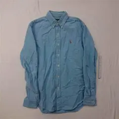 ■ラルフローレン スリムフィット オックスフォードシャツ 水色 メンズ M