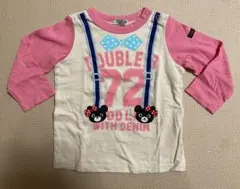 ミキハウス DOUBLE.B サスペンダー風長袖カットソー ロンT 90㎝
