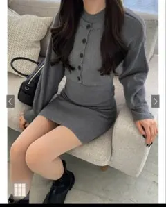 グレイルdr557　グレー　ワンピース、ボレロ　セットアップ