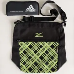 【adidas】【MIZUNO】筆箱とバッグのセット　ブラックのサムネイル
