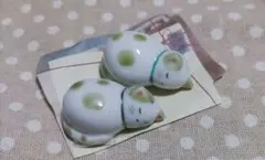 眠り猫の陶器製箸置きペアセット