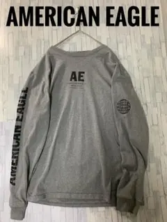 [希少 良品]AMERICAN EAGLE グレー ロングスリーブカットソー