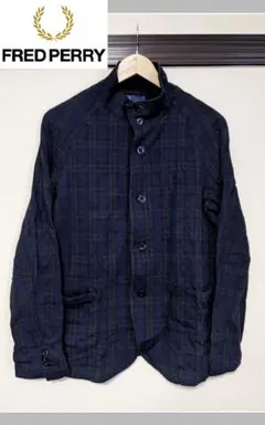 【FRED PERRY】ジャケット/ブルゾン/チェック/刺繍/ロゴ/美品