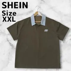 美品✨️ SHEIN ポロシャツ XXL ブラウン 半袖 トップス メンズ シャツのサムネイル