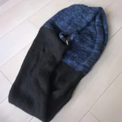 Luis　ルイス　スヌード　L.U.I.S. ニットスヌード 黒と青