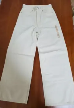 無印良品　生成 ワイドバギーパンツ23×29