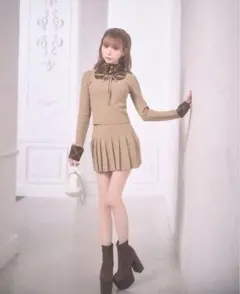 ミシェルマカロン チェックシャツレイヤード風セットアップ - メルカリ