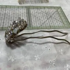 T*A様 クリスタル装飾のゴールドヘアピン