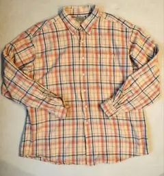 L.L.Bean チェックシャツ XL 古着 ボタンダウン オレンジ