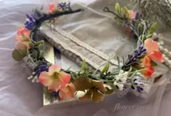 花冠　ベビー　花かんむり　キッズ　アンティークカラー