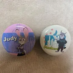 ズートピア2 プチキャン 2個セット　ディズニー キャラクター 缶セット