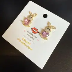 新品未使用品 ウサギ ピアス ゴールド