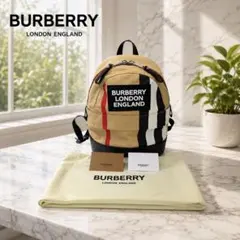 美品　BURBERRY NICO ロゴストライプ リュック 8025037のサムネイル