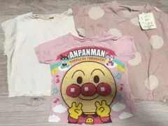 半袖Tシャツ　セット　アンパンマン　ピンク　90